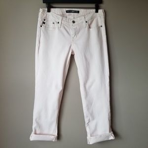 Big Star Blush Pink Rikki Low Rise Crop Jeans